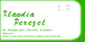 klaudia perczel business card